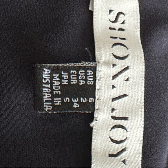 Shona Jay Giselle Navy Military High Neck Sleeveless Asymmetric Hem Gold Button - Picture 8 of 9